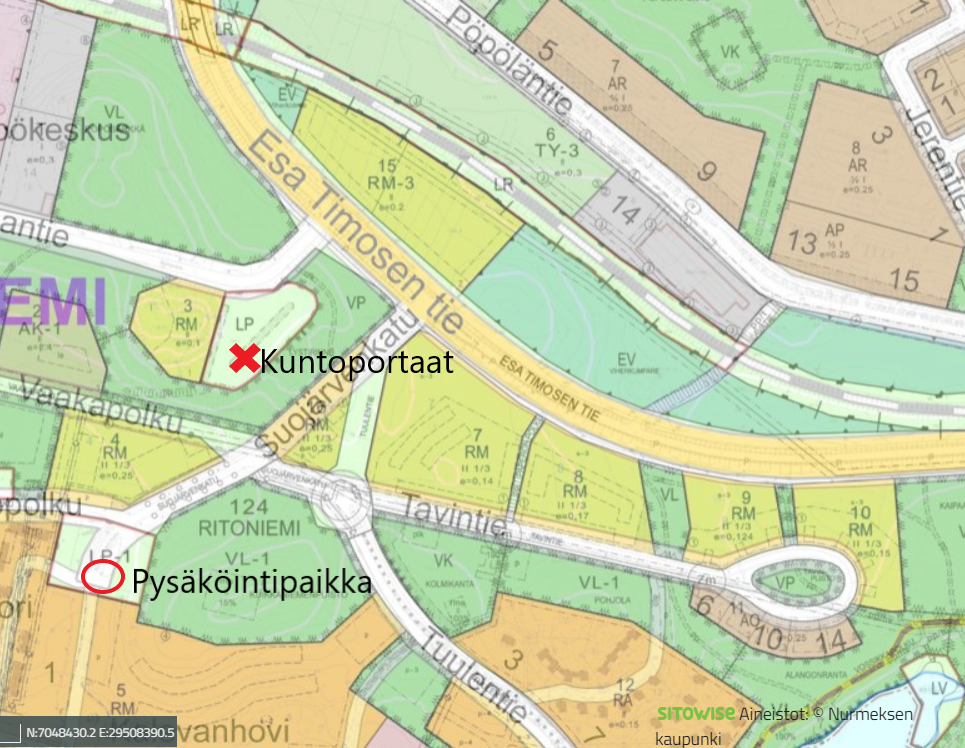 kuntoportaat kartalla